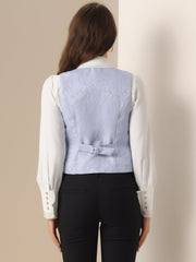 Vintage Button Up Jacquard Steampunk Waistcoat Suit Vest