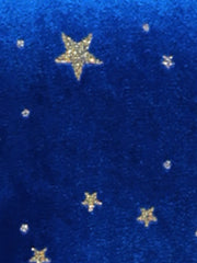 Shiny Stars Print Sleeveless Swing Mini Velvet Dress