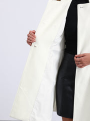 Stand Collar Double Breasted Pocket Long Sleeve A-Line Winter Coats