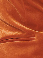 Solid Shawl Collar Single Button Velvet Blazer