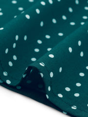 Peter Pan Collar Vintage Polka Dots Short Sleeves Blouse