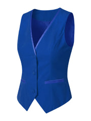 Retro Velvet Waistcoat V Neck Sleeveless Racerback Steampunk Vest