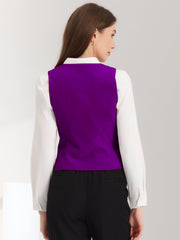 Retro Velvet Waistcoat V Neck Sleeveless Racerback Steampunk Vest