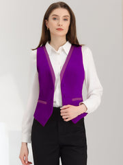Retro Velvet Waistcoat V Neck Sleeveless Racerback Steampunk Vest