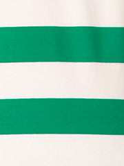 Striped 3/4 Sleeve Casual Basic Boat Neck T-shirt