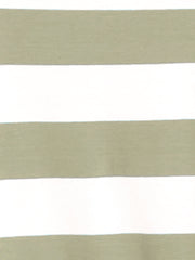 Striped 3/4 Sleeve Casual Basic Boat Neck T-shirt
