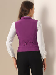 Waistcoat Lapel Collar Dressy Versatile Racerback Suit Vest