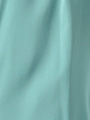 Office Keyhole Pleated Front Ruched 3/4 Sleeve Chiffon Blouse