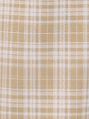 Vintage Tartan Plaid Pants Elastic Waist Straight Long Trousers