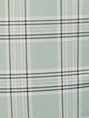 Vintage Tartan Plaid Pants Elastic Waist Straight Long Trousers