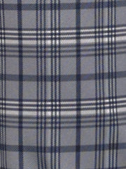 Vintage Tartan Plaid Pants Elastic Waist Straight Long Trousers