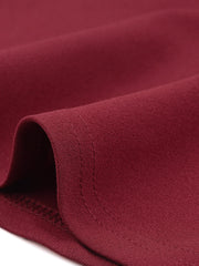 Short Sleeve Round Neck Solid Color Peplum Blouse