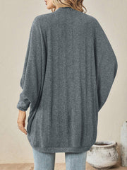Bat Sleeve Loose Knitted Solid Color Cardigan