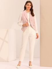 Lapel Collar Dressy Versatile Racerback Suit Vest Waistcoat