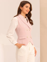 Lapel Collar Dressy Versatile Racerback Suit Vest Waistcoat