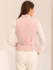 Lapel Collar Dressy Versatile Racerback Suit Vest Waistcoat