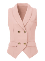 Lapel Collar Dressy Versatile Racerback Suit Vest Waistcoat