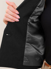 Lapel Collar Work Office Long Sleeve Cropped Blazer
