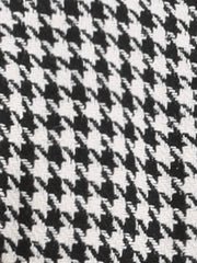 Notch Lapel Houndstooth Buttons Work Long Sleeves Blazer