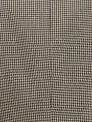Houndstooth Notched Lapel One Button Office Work Blazer
