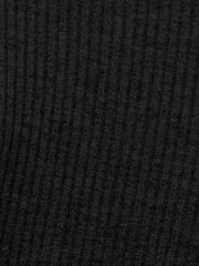 Square Neck Long Sleeve A-Line Pockets Knitted Sweater Dress