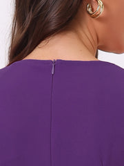 Pencil Sleeveless Pleated Front Elegant Business Sheath Dress