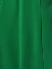 Notch Neck Pocketed 3/4 Sleeve Solid A-Line Work Dress