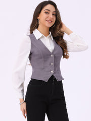 Denim Jakcet Sleeveless V Neck Button Down Casual Jean Waistcoat Vest