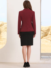 Long Sleeve One Button Business Casual Blazer