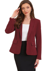 Long Sleeve One Button Business Casual Blazer