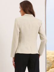 Long Sleeve One Button Business Casual Blazer