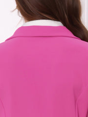 2 Pieces Long Sleeve Blazer & Pencil Skirt Suit Set