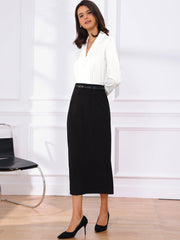 Button Up Notched Lapel Long Sleeve Satin Bodysuit