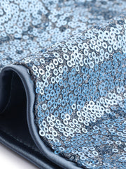 Sequin Midrise Solid Sparkle Cocktail Zipper Elastic Waist Shorts