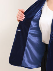 Business Work Shawl Collar Velvet Blazer