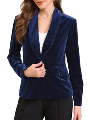 Business Work Shawl Collar Velvet Blazer