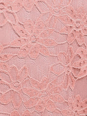 Floral Lace Sheer 3/4 Sleeve Boat Neck Blouse