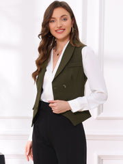 Waistcoat Lapel Collar Dressy Versatile Racerback Suit Vest