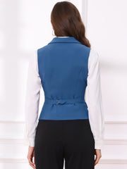 Waistcoat Lapel Collar Dressy Versatile Racerback Suit Vest