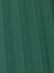 Flowy Pleated Elastic High Waist Belted Swing A-line Maxi Skirt