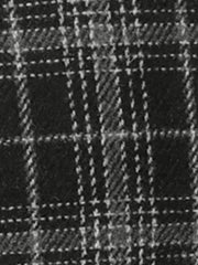 Single Breasted Plaid Long Sleeves Pocketed Pea Coat