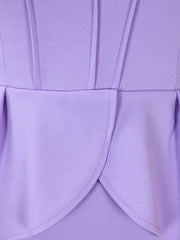 Flattering Slim Fit with Hidden Zipper Solid Color Long Sleeves Midi Sheath Date Nights & Cocktail Parties Dress