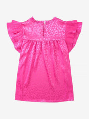 Ruffled Short Sleeves Leopard Print Casual Blouse
