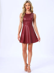 Metallic Sleeveless High Waist Club Party Holographic Dress