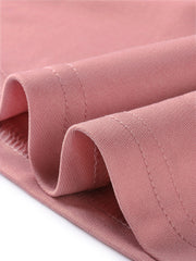 Elegant Round Neck Solid Color Cap Sleeve Peplum Blouse