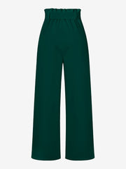 Wide Leg Tie Waist Versatile Paper Bag Pants