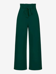 Wide Leg Tie Waist Versatile Paper Bag Pants