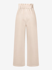 Wide Leg Tie Waist Versatile Paper Bag Pants