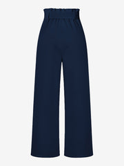 Wide Leg Tie Waist Versatile Paper Bag Pants