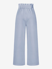 Wide Leg Tie Waist Versatile Paper Bag Pants
